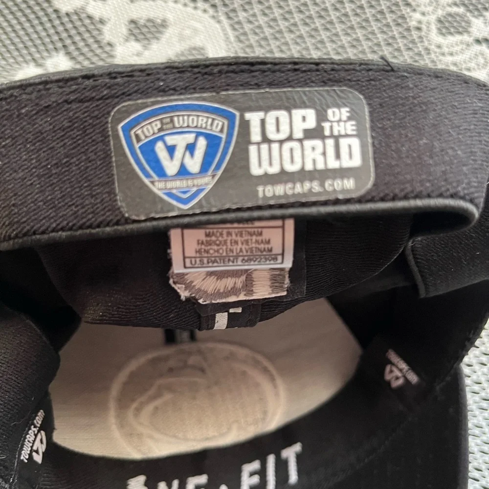 Penn State Top of the World Black Cap with White Accents